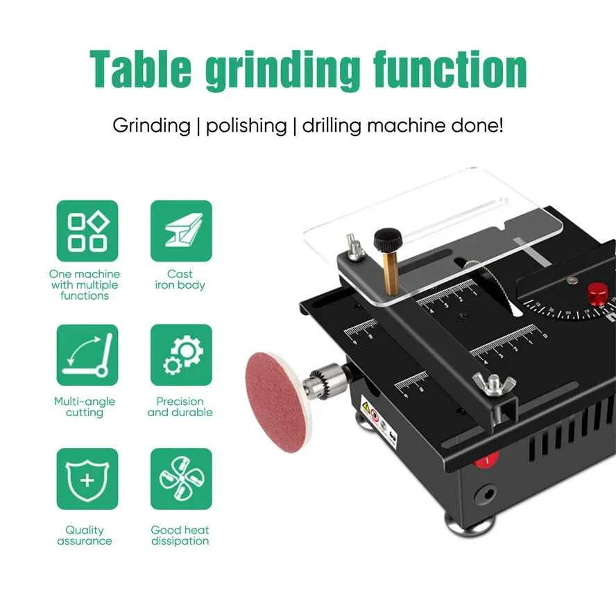 Scie Sur Table mini électrique noire avec flexible