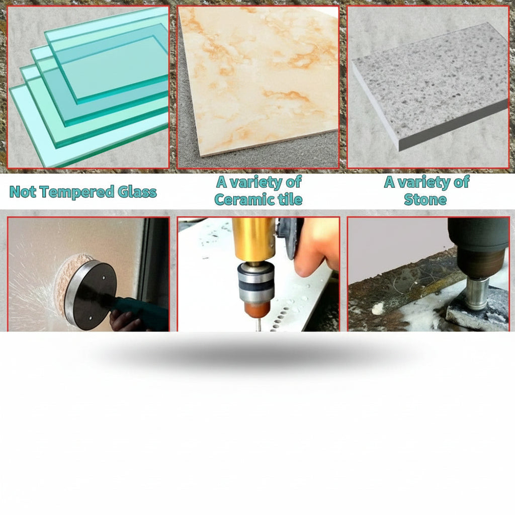Kit Scie Cloche pour carrelage argent à tailles multiples