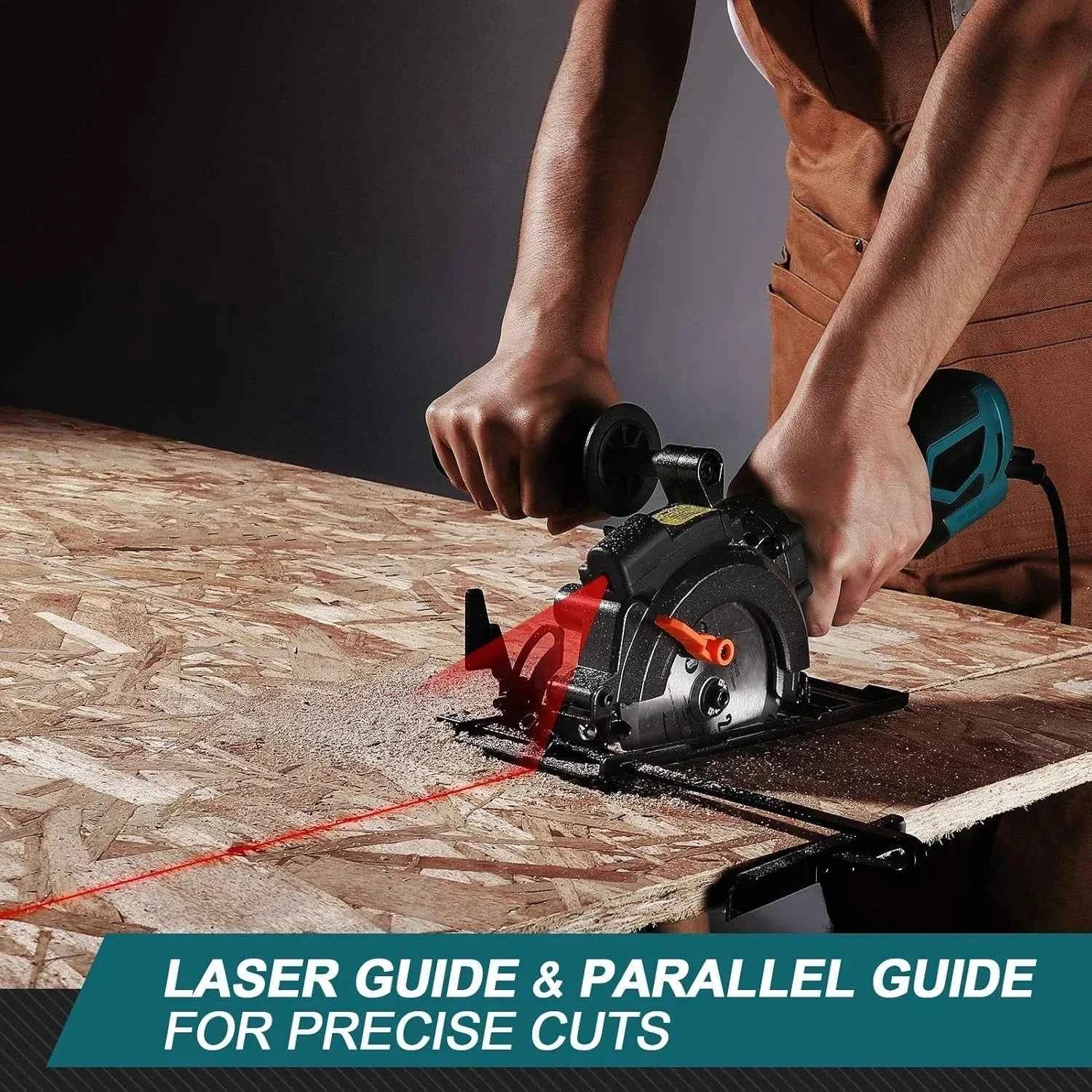 Mini Scie électrique bleue avec laser portative
