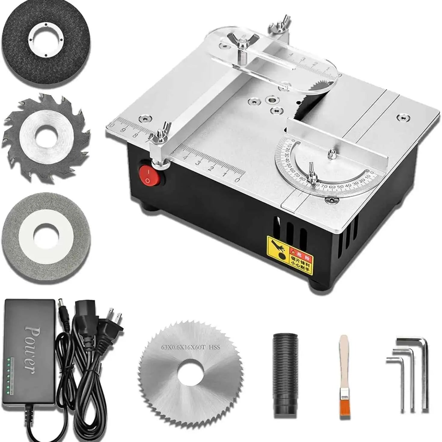 Scie Sur Table électrique mini en aluminium argenté