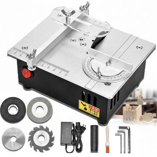 Scie Sur Table électrique mini en aluminium argenté