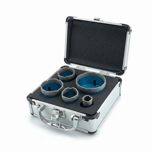Kit Scie Cloche pour carrelage bleu en coffret