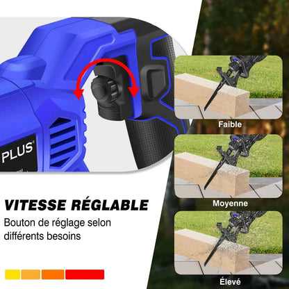 Scie Sabre électrique bleue et noire portative