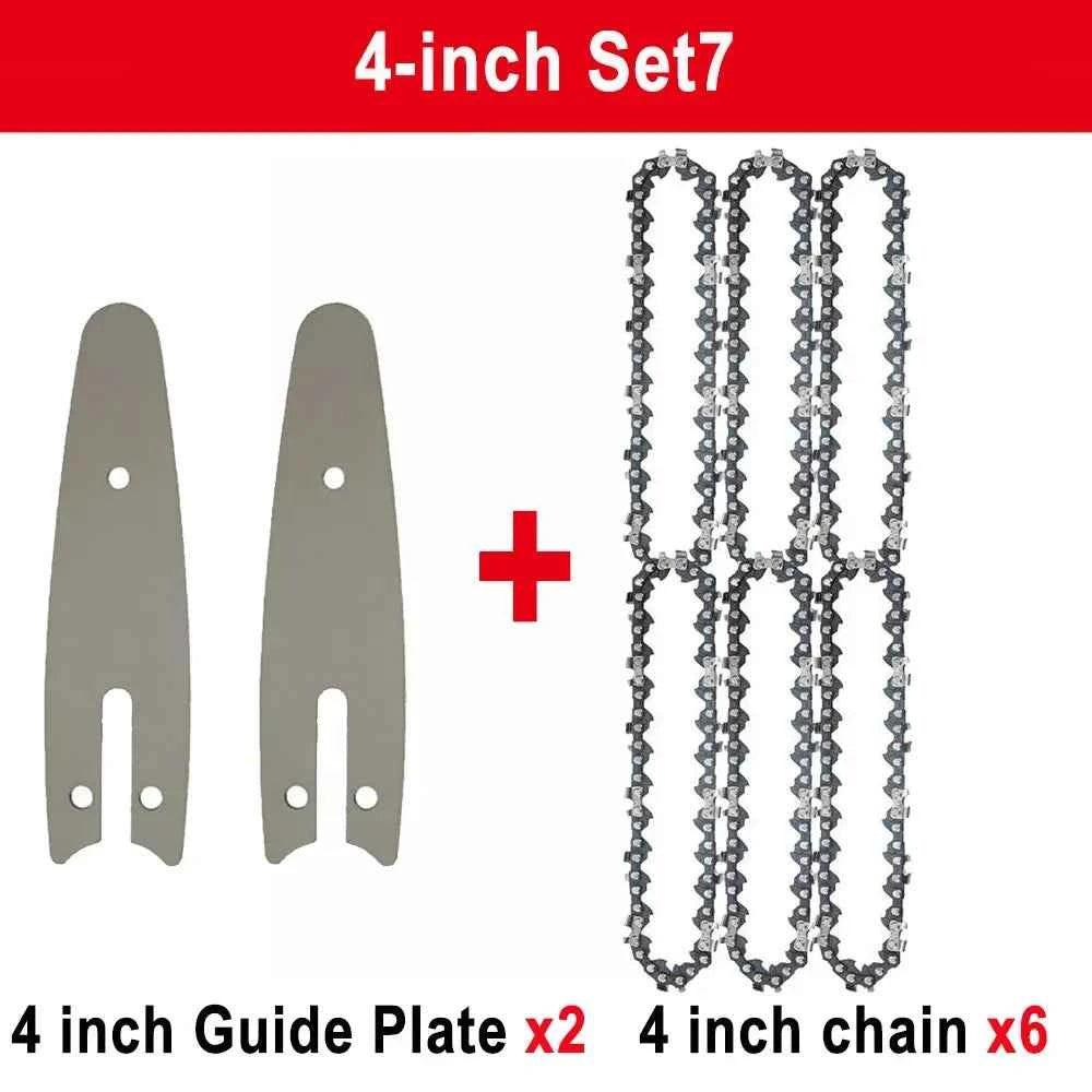 Chaîne De Scie mini sans fil 4 inch avec guide gris
