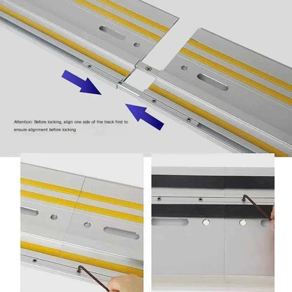 Guide De Scie à bois rails aluminium jaune