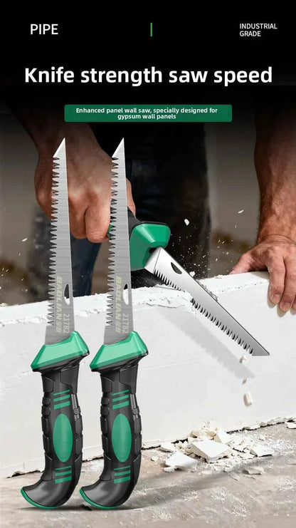 Scie Égoïne à main noir vert denture triple