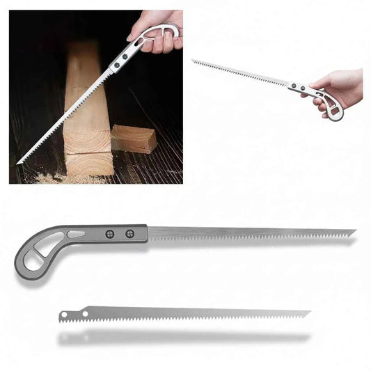 Scie Égoïne à bois à main argent dentée