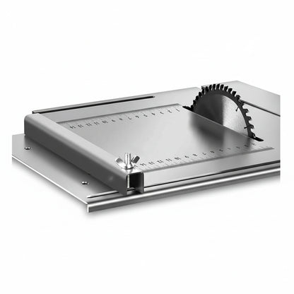 Scie Sur Table électrique noire inox avec guide