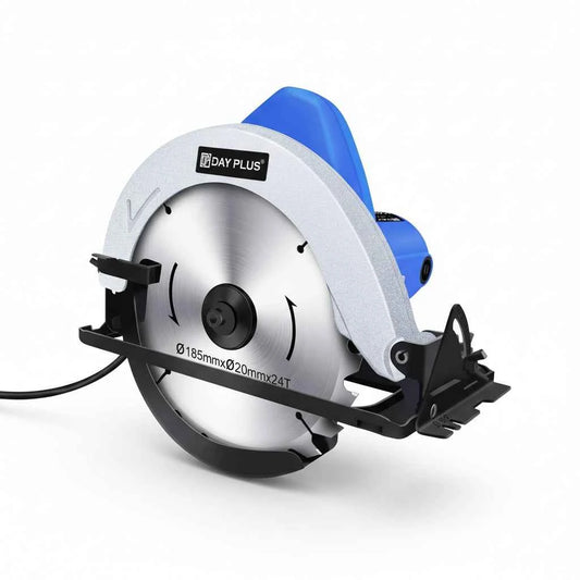 Scie Circulaire électrique bleue avec guide laser