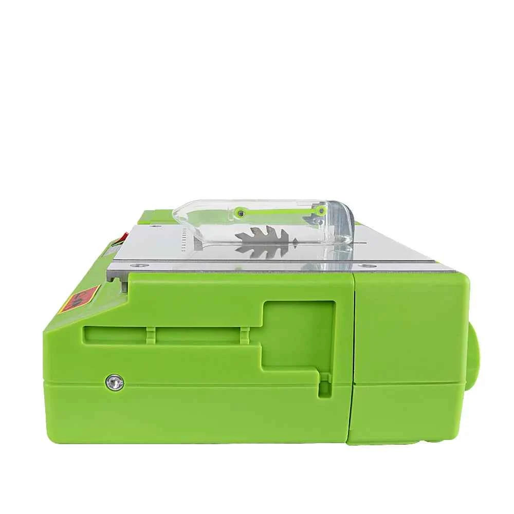 Scie Sur Table électrique mini verte avec capot transparent