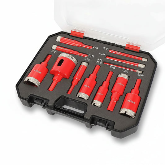 Kit Scie Cloche pour carrelage rouge avec mallette noire