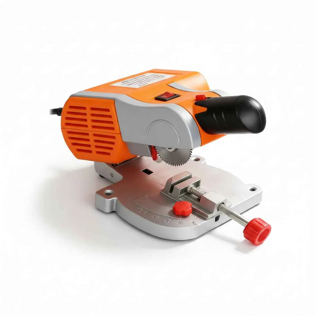 Scie Circulaire électrique mini orange à étau