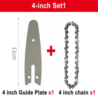 Chaîne De Scie mini sans fil 4 inch avec guide gris