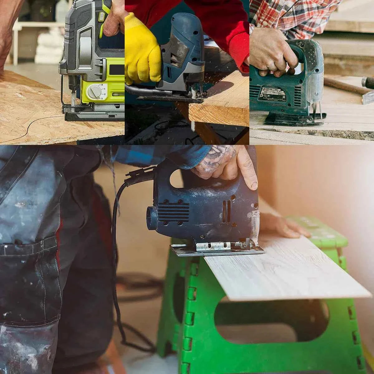 Lame De Scie Sauteuse noires et bleues pour bois métal