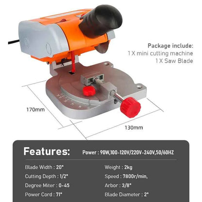 Scie Circulaire électrique mini orange à étau