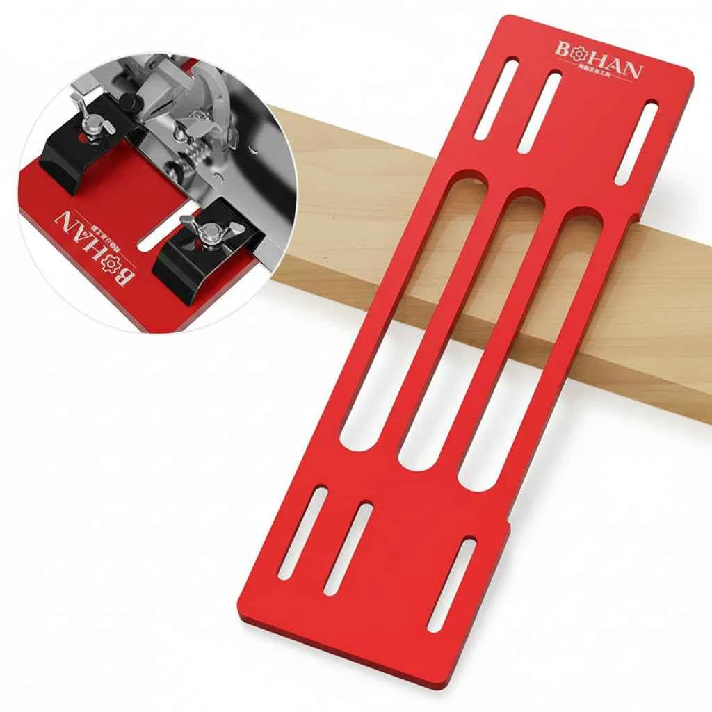 Guide De Scie rouge avec fentes longues noir