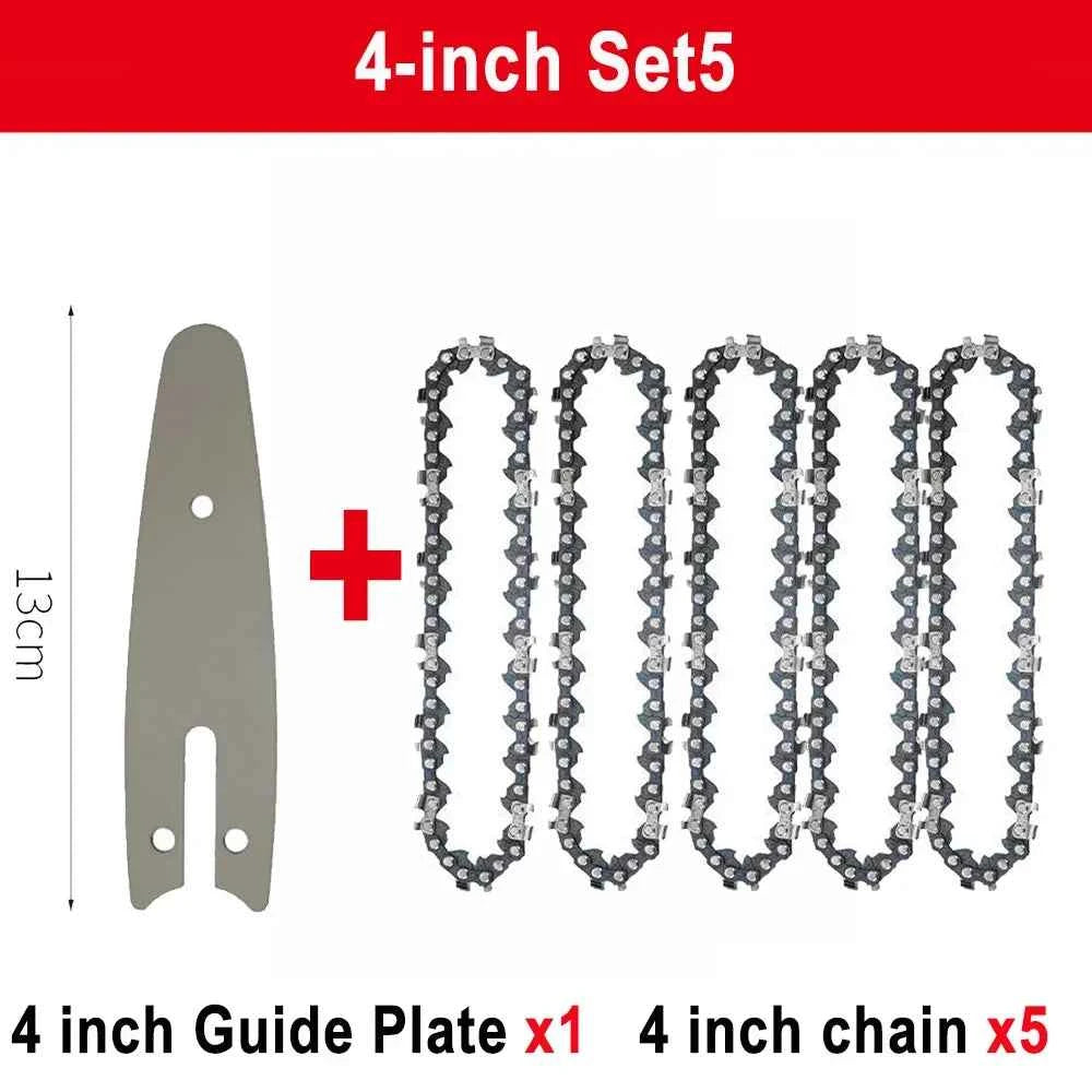 Chaîne De Scie mini sans fil 4 inch avec guide gris