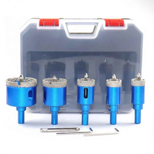 Kit Scie Cloche pour carrelage bleu avec coffret noir