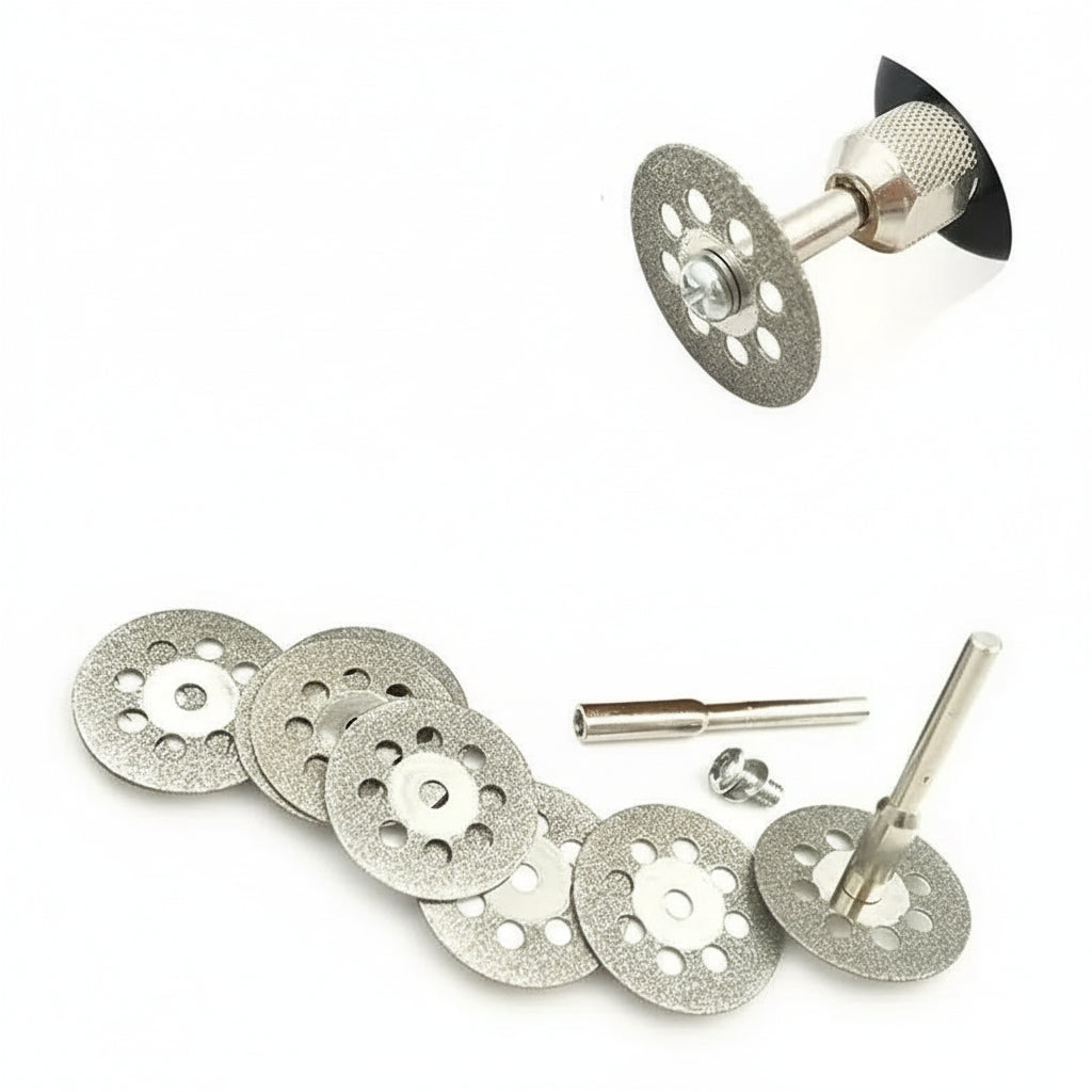 Lame De Scie disque argenté perforé 12pcs