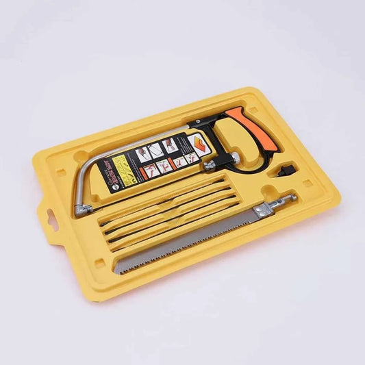 Scie À Métaux à main mini jaune en coffret