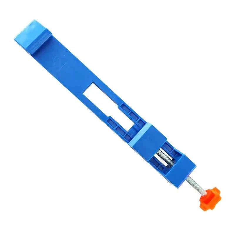 Guide De Scie avec serre joints bleus et molette orange