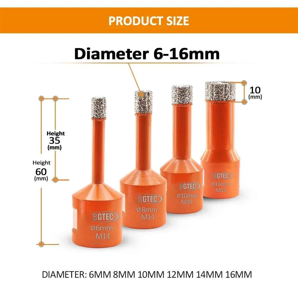 Kit Scie Cloche pour carrelage orange diamantée
