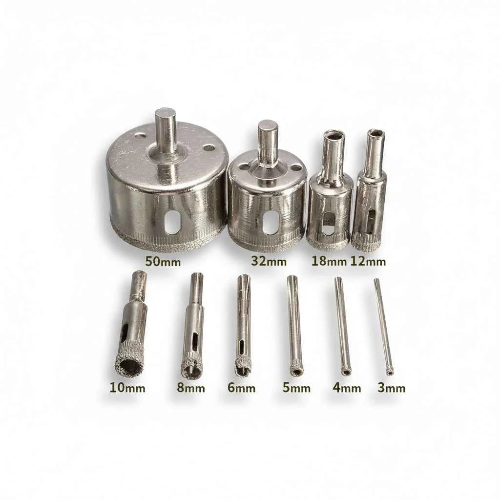 Kit Scie Cloche pour carrelage argent à tailles multiples