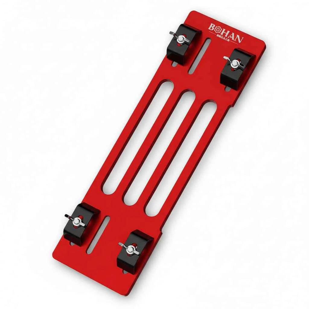 Guide De Scie rouge avec fentes longues noir