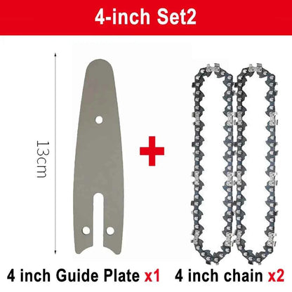 Chaîne De Scie mini sans fil 4 inch avec guide gris