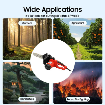Scie À Chaîne électrique rouge et noire portative