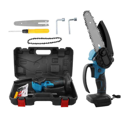 Scie À Chaîne sans fil mini bleue avec valise