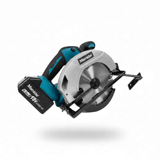 Scie Circulaire sans fil bleu noir 18v