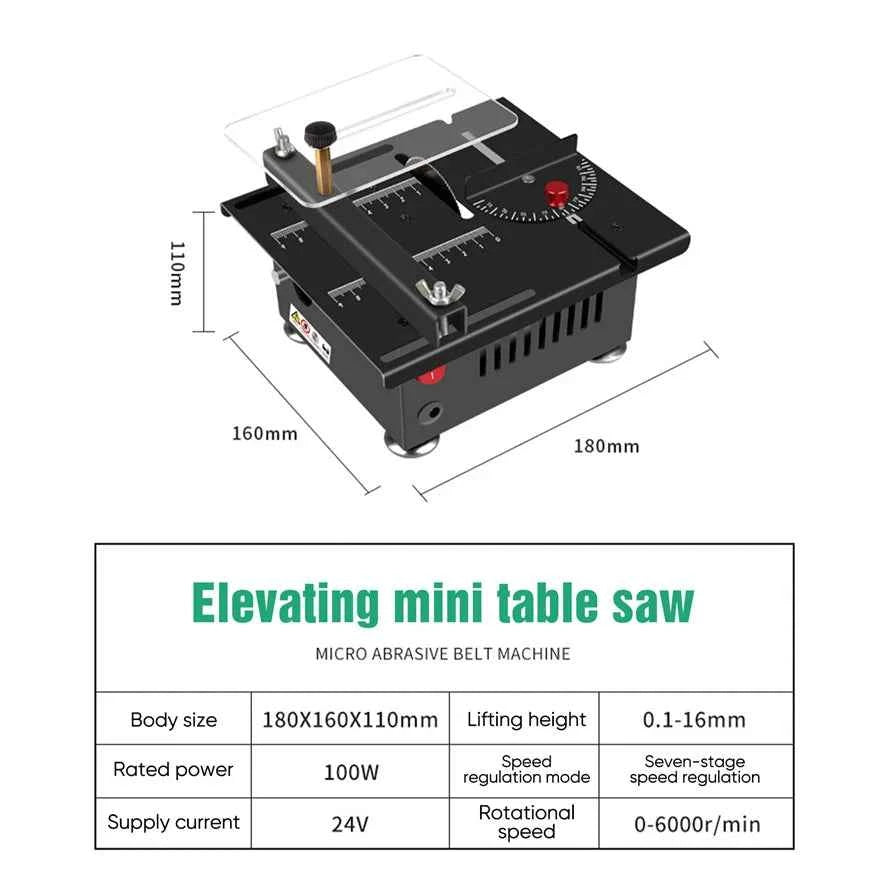 Scie Sur Table mini électrique noire avec flexible