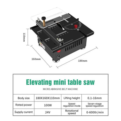Scie Sur Table mini électrique noire avec flexible
