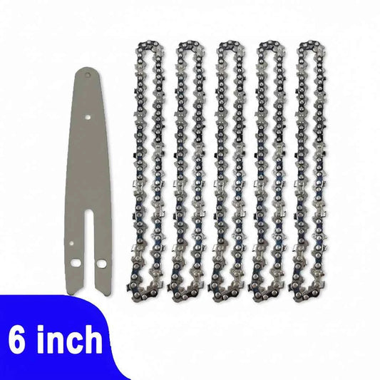 Chaîne De Scie à bois argent avec guide 6 inch
