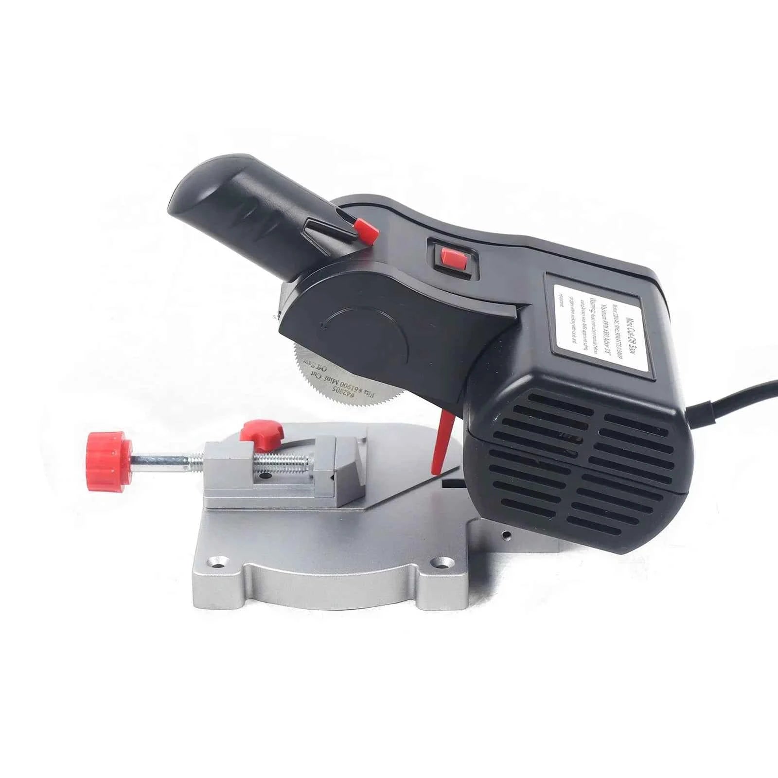 Scie Sur Table électrique mini avec base grise rouge