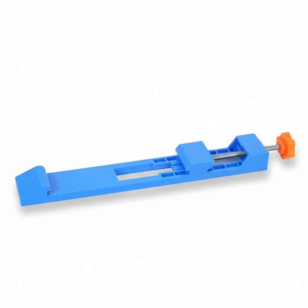 Guide De Scie avec serre joints bleus et molette orange