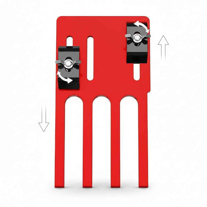 Guide De Scie rouge avec fentes longues noir