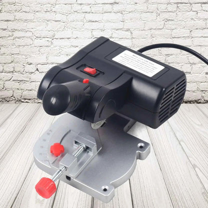 Scie Sur Table électrique mini avec base grise rouge