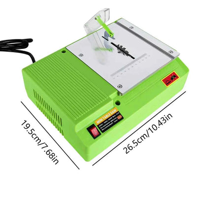 Scie Sur Table électrique mini verte avec capot transparent